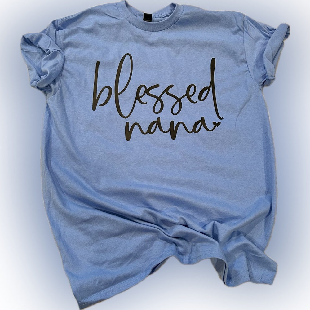 Gildan Carolina Blue “Blessed Nana” Tee